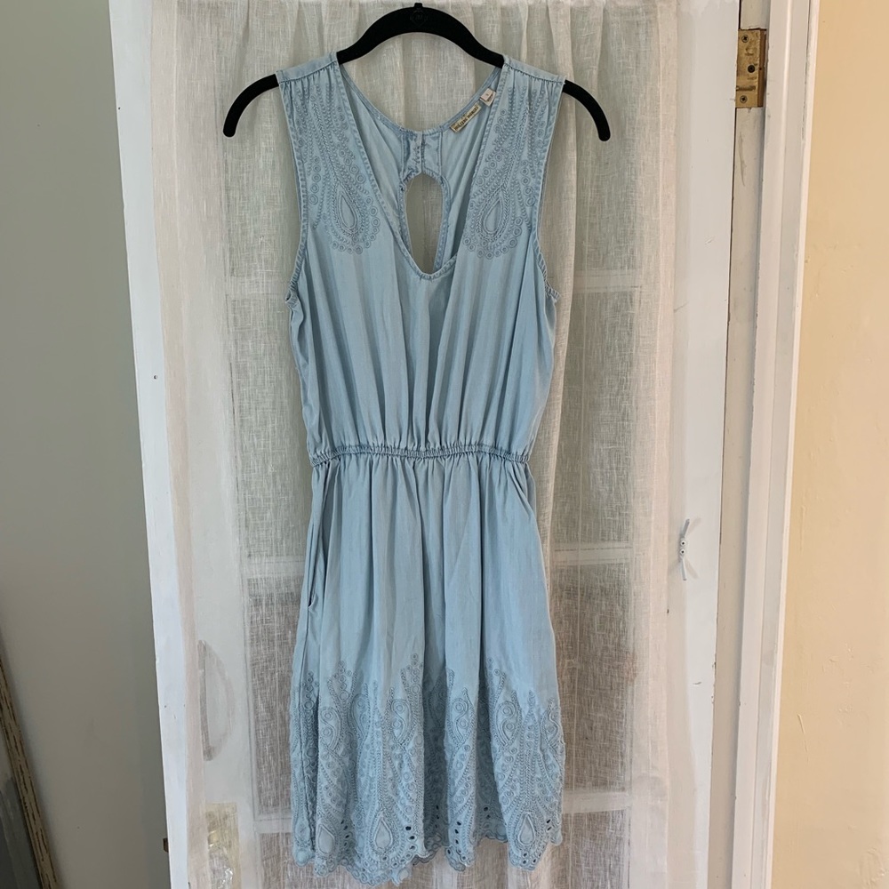 Anthropologie by Holding Horses denim mini dress